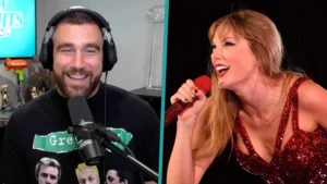 Travis Kelce reveal how he gain Taylor Swift heart on his latest episode of the "New Heights"podcast.