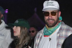 Taylor Swift Introduces Travis Kelce to Coachella Crowd Before They Dance During Ice Spice's 'Karma' Performance