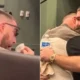 Travis Kelce was in tears as his brother Jason delivered his retirement speech in Philadelphia on Monday.