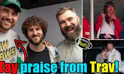 TRAVIS KELCE: “It’s fun” and “am  having a blast in life, baby.”“ I love  exactly how You  did it,”Taylor  Laughed. Taylor  Swift respond to Travis kelce live podcast with Lil Dicky today.