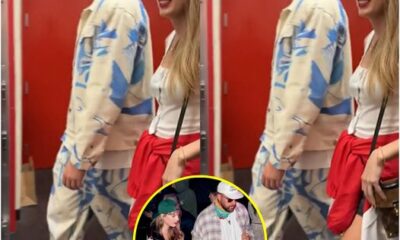 Taylor Swift looked as loved-up as ever as she held hands with her boyfriend Travis Kelce at Coachella on Saturday night.