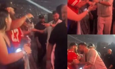 Taylor Swift fans go crazy over Travis Kelce's sweet reaction to Swiftie wearing his jersey to the Paris Eras Tour..💞 .. Full story below👇👇👇