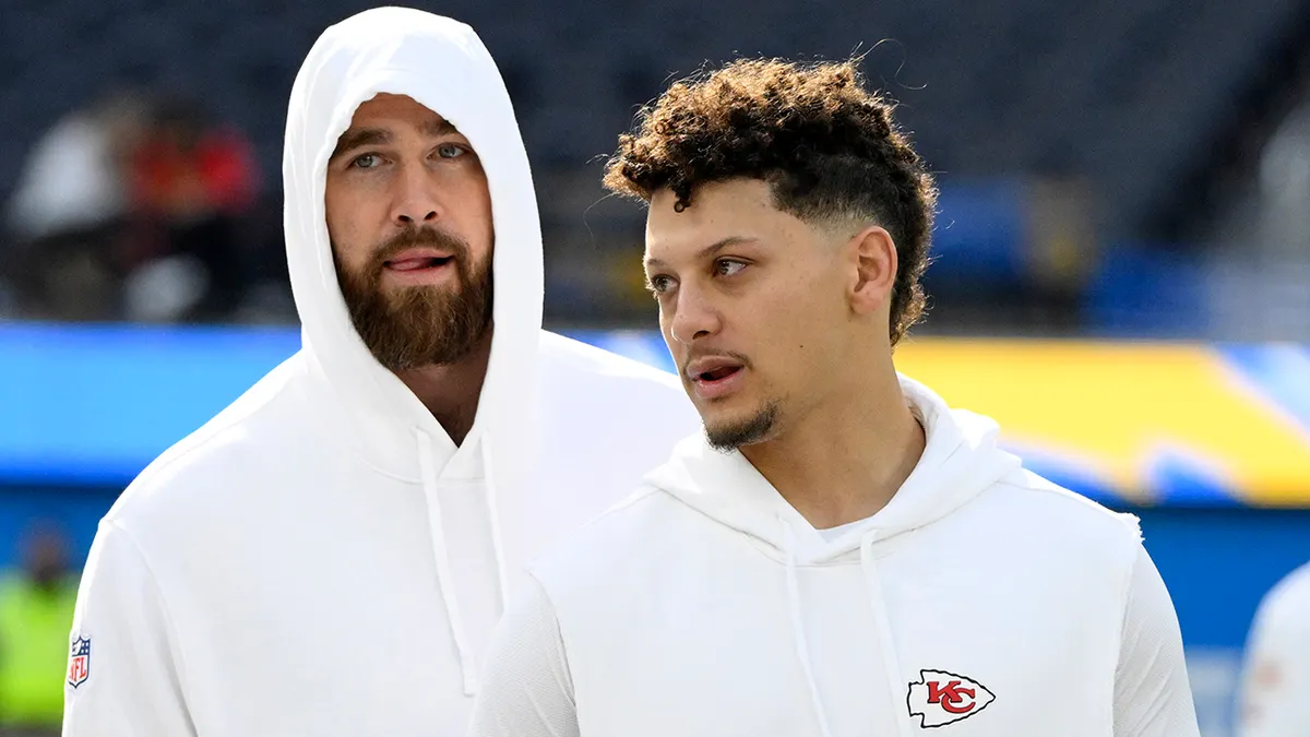 trick Mahomes claims he can't keep up with the Kelce brothers when it comes to drinking - but Chiefs teammate Travis isn't having any of it. During his appearance on Logan Paul's 'Impaulsive' podcast last week, Mahomes opened up on his tendency to leave parties earlier after becoming a dad, while joking that Travis and Jason are cut from a different cloth in that department. 'Jason has [three] kids too and so he has to pick and choose too, but when he chooses, he can go,' the Kansas City quarterback said. 'I think it’s got to be something in their blood or something.'