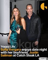 Fans React as Sofia Vergara and Justin Saliman Finally have a romantic kiss in public during their night date.