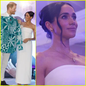 Meghan Markle Wears Princess Diana's Cross Necklace During Nigeria Trip with Prince Harry