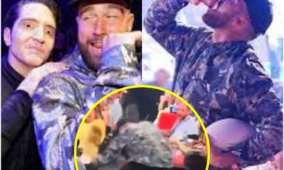 Fans are calling Travis Kelce CLUMSY and not composed as he got DRUNK and tripped over a trip at Big Slick. Full video below.