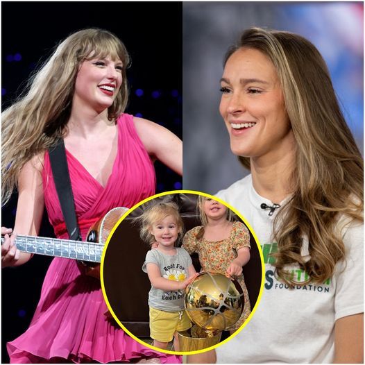 Kylie Kelce praised Taylor Swift and NODDED in agreement with her earlier with Heartwarming Video of Daughters Wyatt and Bennett.😱 full video in the first comment👇