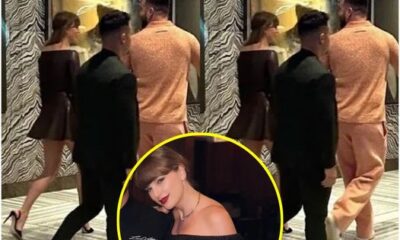 Clout chaser!!! Taylor Swift BLASTED and Roasted for wearing a revealing off shoulder black leather minidress that EXPOSES HER BODY during Las Vegas date trip with her boyfriend Travis Kelce.